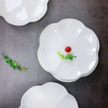 Keramički tanjur za hladna jela, nepravilnog oblika, duboki tanjur, modern minimalistički stil
