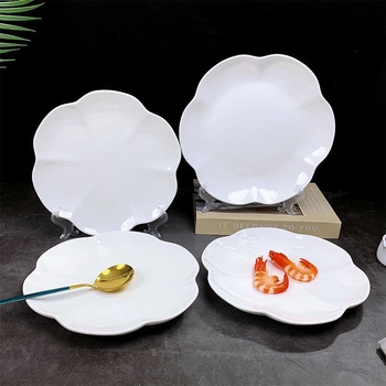 Keramički tanjur za hladna jela, nepravilnog oblika, duboki tanjur, modern minimalistički stil