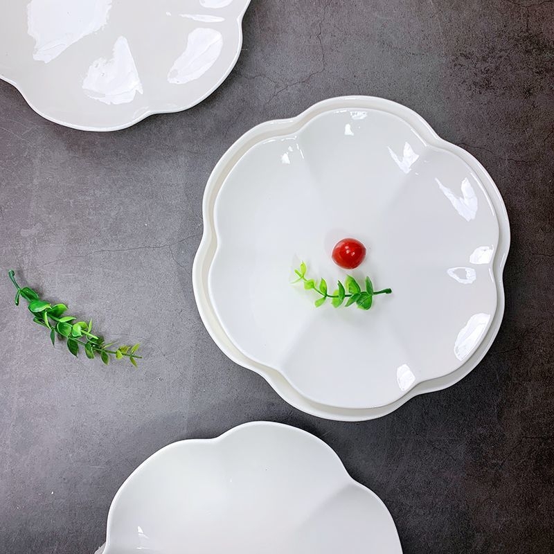 Keramički tanjur za hladna jela, nepravilnog oblika, duboki tanjur, modern minimalistički stil
