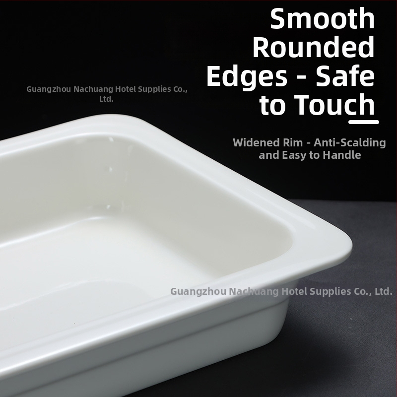 Keramické bufetové servisné nádoby pre hotely, štvorcový a kruhový tvar, keramický materiál, značka ZHILISHI, čínskeho štýlu