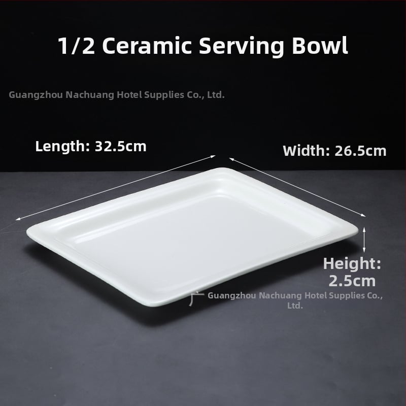 Keraamilised buffee serveerimisnõud hotellidele, ZHILISHI bränd, Hiina stiil, ruudu- ja ümmargused portsjoninõud