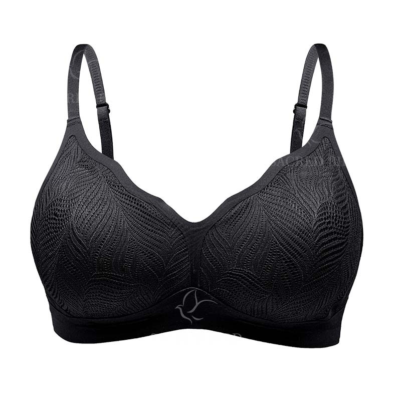 Bešavna podrška, mekana potpora, bezšiv grudnjak s push-up efektom za male grudi, čipkasti panel, bez žice