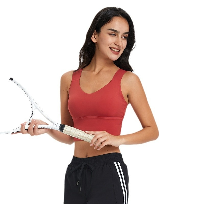 EUJR Bevielis sportinis liemenėlė laukiniams užsiėmimams – viskas viename aukštos intensyvumo treniruotėms, pilnas puodelio dydis, vidutinio formos puodelis, dvigubi pečių dirželiai, nailonas 75% / spandeksas 25%