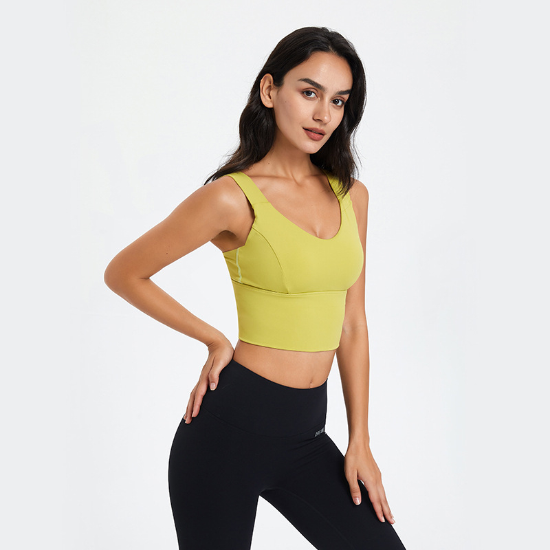 EUJR Bevielis sportinis liemenėlė laukiniams užsiėmimams – viskas viename aukštos intensyvumo treniruotėms, pilnas puodelio dydis, vidutinio formos puodelis, dvigubi pečių dirželiai, nailonas 75% / spandeksas 25%