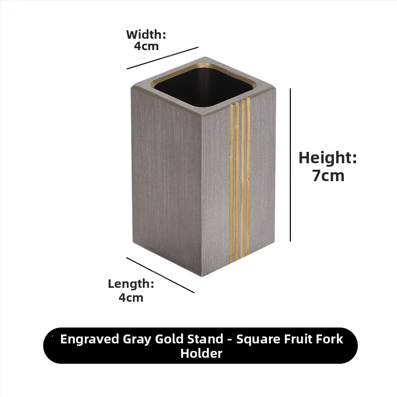 Dantų krapštukų laikiklis - Space Aluminum, atsparus kritimui, šviesus prabangos stilius, barui ir namų naudojimui