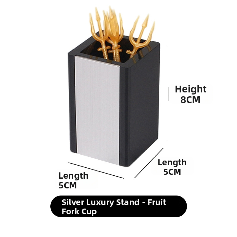 Dantų krapštukų laikiklis - Space Aluminum, atsparus kritimui, šviesus prabangos stilius, barui ir namų naudojimui