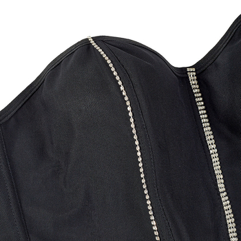 Μπούστο τοπ χωρίς τιράντες με ενισχυμένη στήριξη και επεκτειόμενο κάτω μέρος, σατέν, γυναικείο