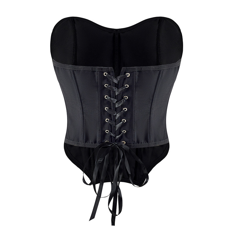 Μπούστο τοπ χωρίς τιράντες με ενισχυμένη στήριξη και επεκτειόμενο κάτω μέρος, σατέν, γυναικείο