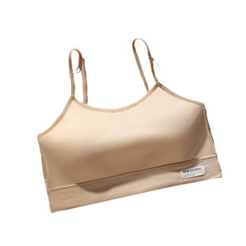 Top fără bretele pentru fete, din nailon, cu căptușeală pentru bust, cupă 3/4, burete moale, pentru copii 9–13 ani