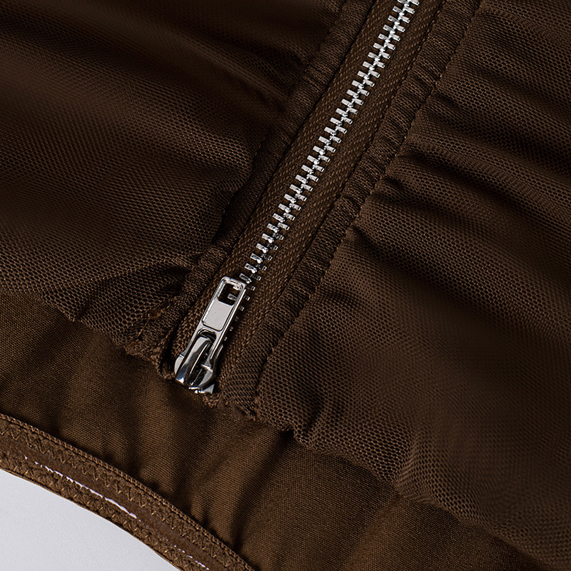 Bustier fără bretele, cu întărituri pentru modelarea corpului, cu fermoar, croială scurtă, material poliester cu spandex