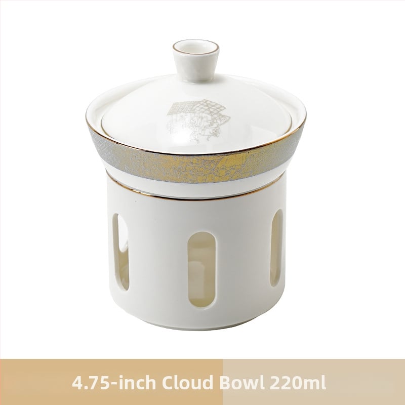 Portselanist hotellilaua serveerimiskomplekt, hiina stiil, glasuurpind, kohandamine ja logotüübi trükkimine