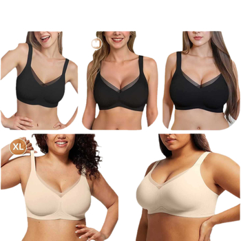 Ženska bezžična braletka s V mrežom, puna šalica Lolita stil, najlon tkanina, tanak oblikovan kupa, stražnje četiri reda kukica