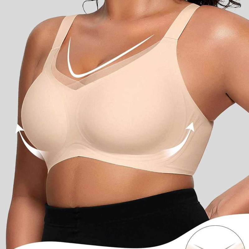 Ženska bezžična braletka s V mrežom, puna šalica Lolita stil, najlon tkanina, tanak oblikovan kupa, stražnje četiri reda kukica