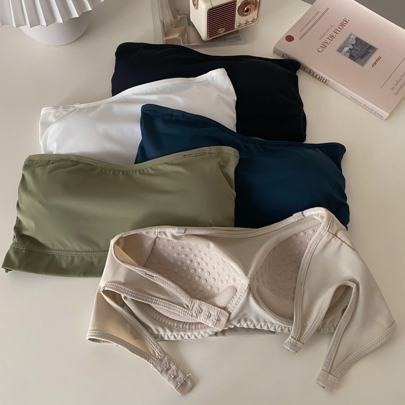 Νάιλον strapless σουτιέν με πλήρεις κάψες, πίσω κούμπωμα, αναπνεύσιμο και άνετο; μορφή καλουπιού: λεπτή πάνω, παχύτερη κάτω