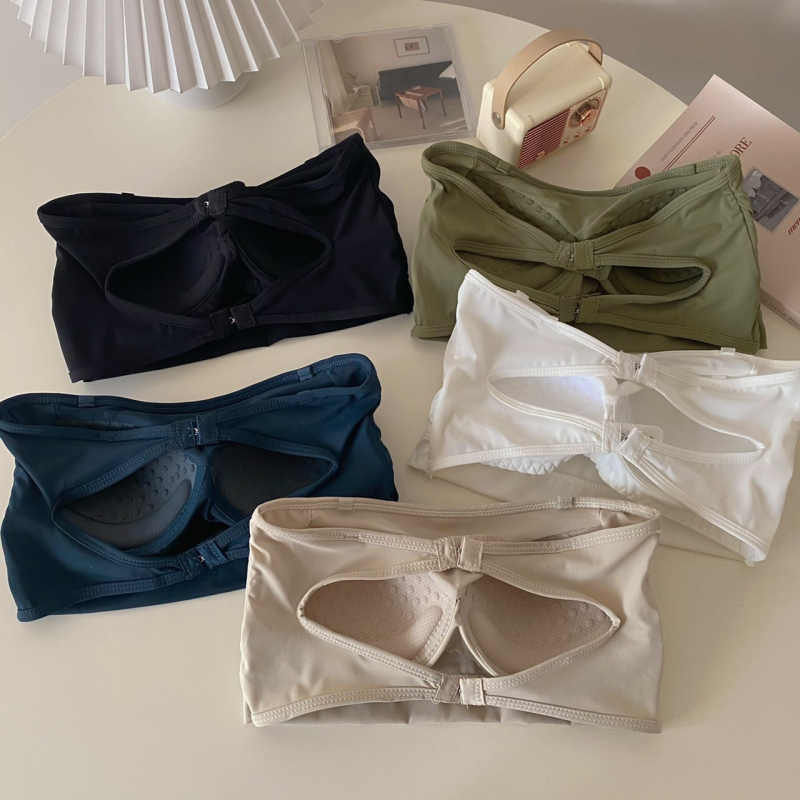 Νάιλον strapless σουτιέν με πλήρεις κάψες, πίσω κούμπωμα, αναπνεύσιμο και άνετο; μορφή καλουπιού: λεπτή πάνω, παχύτερη κάτω