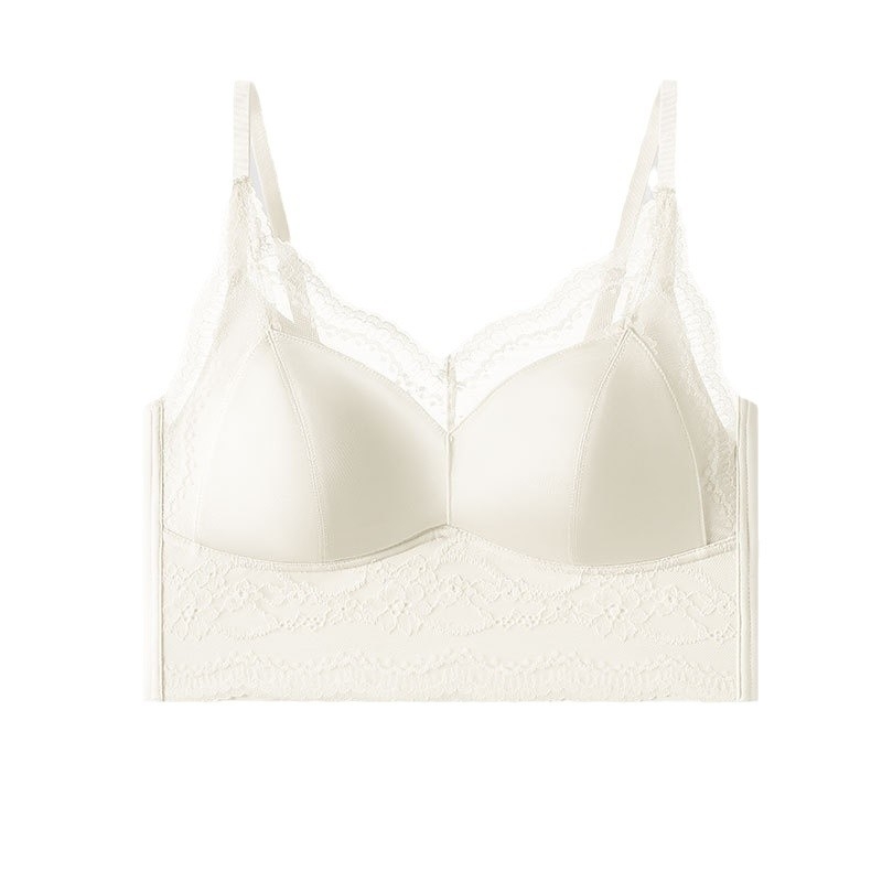 Čipkasti grudnjak s otvorenim leđima, bežični, trokutasti košarice, prozračni najlon 80–90%, duljina prsnog koša, francuski stil elegantnog leđa