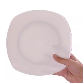 Set tanjura od bone china Yue Han, kvadratnog oblika, podglazurno završno premazivanje, jednobojni uzorak, pogodno za mikrovalnu pećnicu