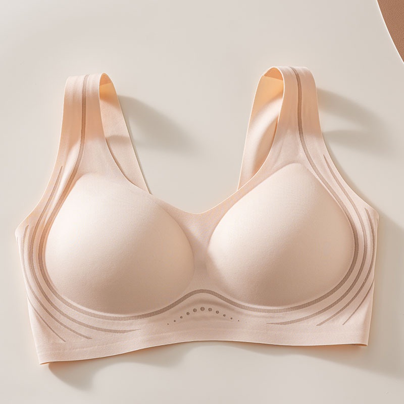 Bešavna ženska sportska grudnjica s podrškom leđa, tanko oblikovana čašica 3/4, latex oblikovana čašica, vest stil, fiksne dvostruke naramenice