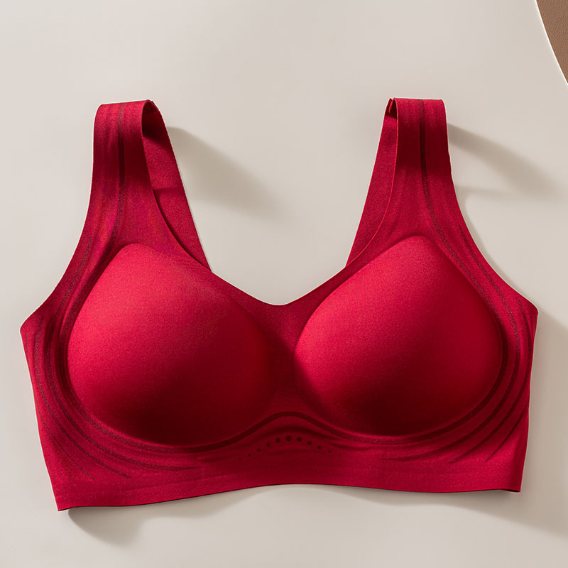 Bešavna ženska sportska grudnjica s podrškom leđa, tanko oblikovana čašica 3/4, latex oblikovana čašica, vest stil, fiksne dvostruke naramenice