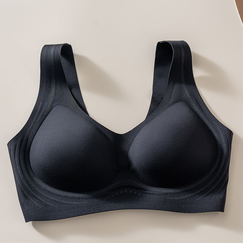 Bešavna ženska sportska grudnjica s podrškom leđa, tanko oblikovana čašica 3/4, latex oblikovana čašica, vest stil, fiksne dvostruke naramenice