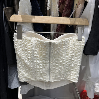 Tube top bez naramenica, uski kroj, mješavina tkanine s 30–50% spandeksa, mikroelastičan za žene
