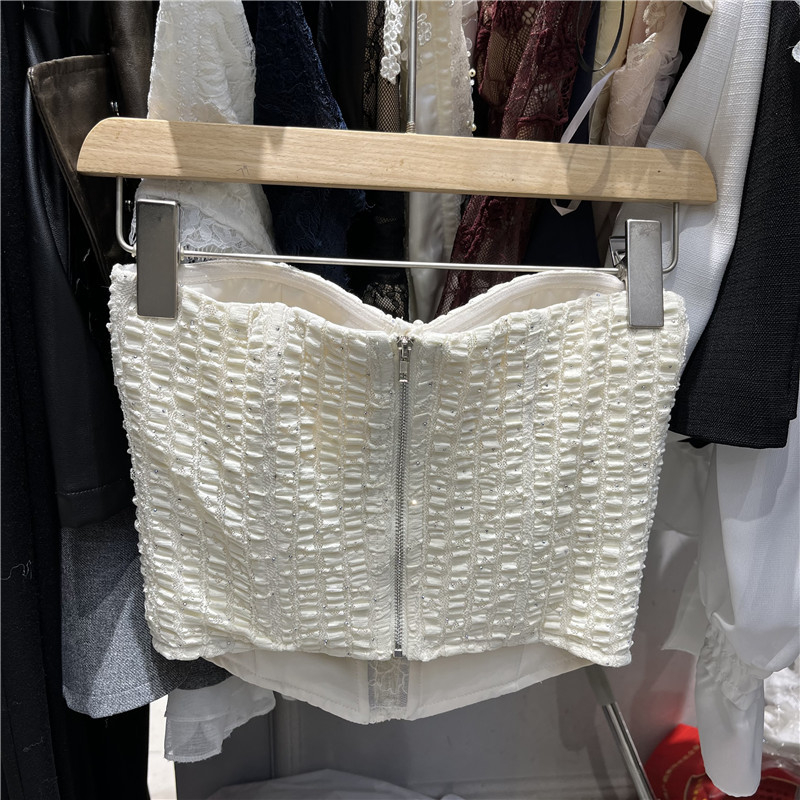 Tube top bez naramenica, uski kroj, mješavina tkanine s 30–50% spandeksa, mikroelastičan za žene