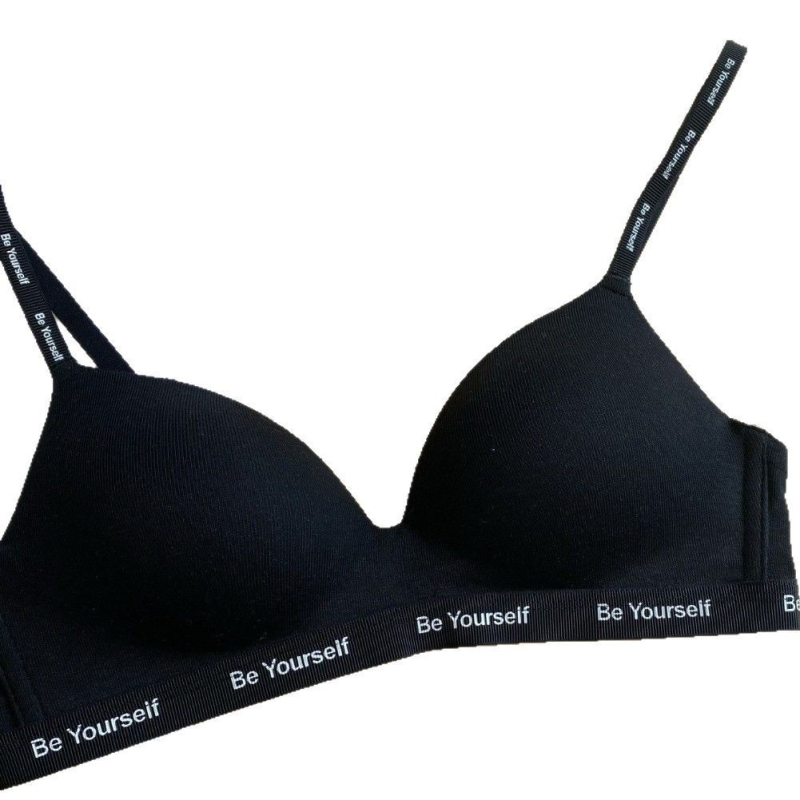 Push-up grudnjak bez žice s tankim oblikovanjem košarica, tkanina nylon/poliester, stražnja dvostruka kopča, čvrsti naramenici