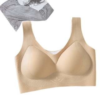 Bezšivni nylon grudnjak, 3D podizanje, 3/4 šalice, bez kopči, fiksni dvostruki remeni