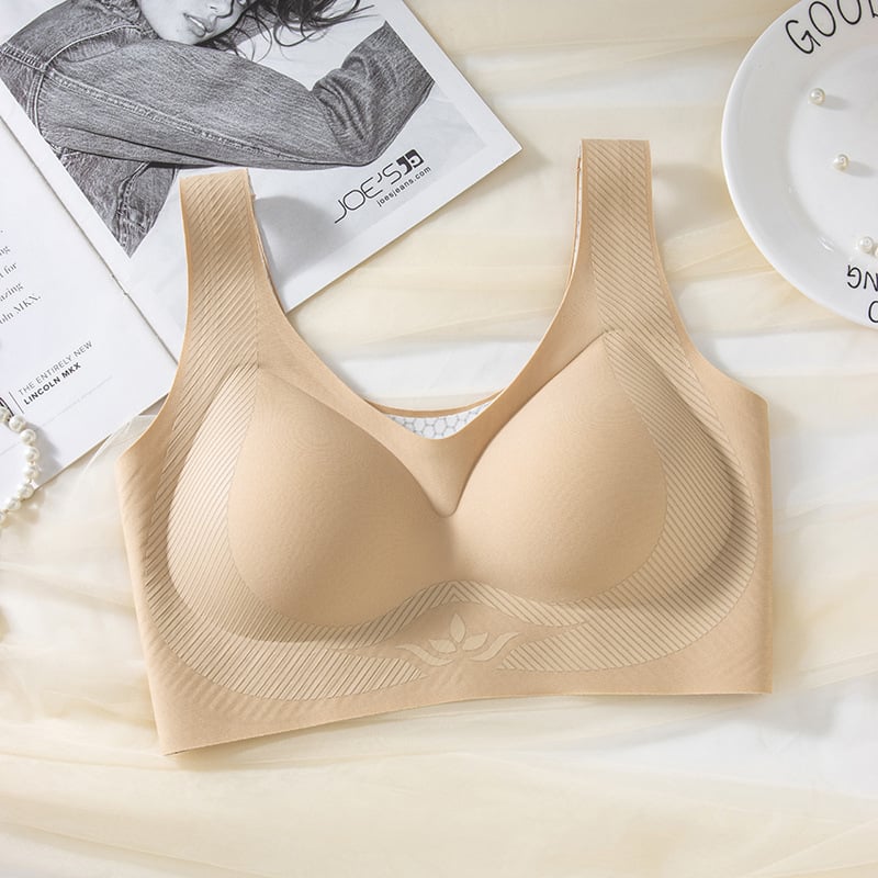 Bezšivni nylon grudnjak, 3D podizanje, 3/4 šalice, bez kopči, fiksni dvostruki remeni