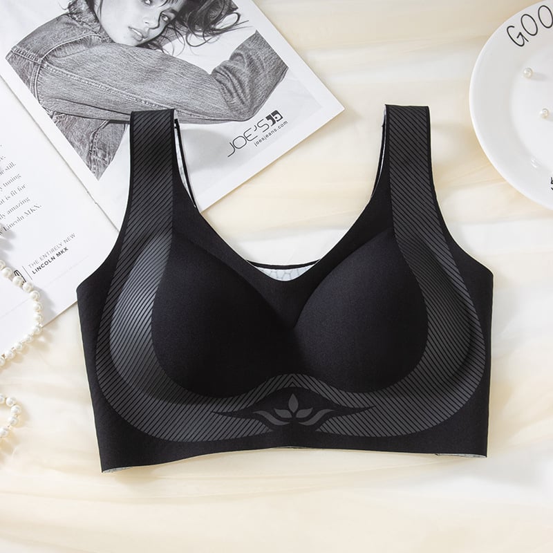 Bezšivni nylon grudnjak, 3D podizanje, 3/4 šalice, bez kopči, fiksni dvostruki remeni