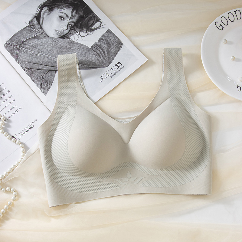 Bezšivni nylon grudnjak, 3D podizanje, 3/4 šalice, bez kopči, fiksni dvostruki remeni