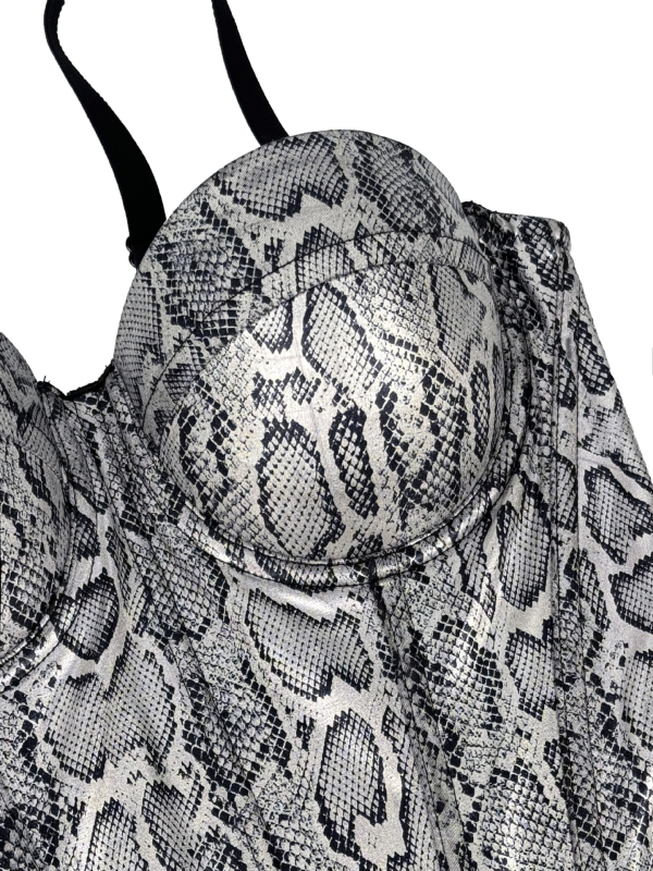 Ženski top s kostima, sling stil, uski kroj, poliester tkanina, odvojive naramenice