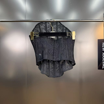 Μπούστιερ Τοπ από Δαντέλα με Πλέγμα και Μπονίνγκ, Χωρίς Ιμάντες, Στενή Γραμμή, Καλοκαίρι 2025