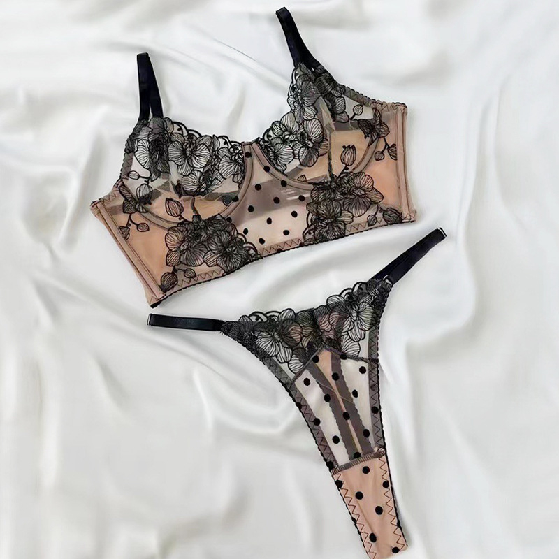 Ljetni seksi dugi grudnjak od čipke s kostnom konstrukcijom, ultra tanak, 3/4 košarice, bez oblika košarica, podrška leđa, vest-stil