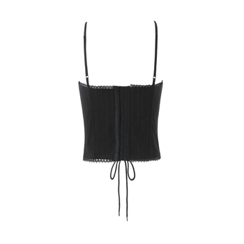 Strappy Hollow Camisole za žene – Slim fit, Fishbone corset, Threaded fabric, Spandex ispod 30%, Remenovi nisu odvojivi