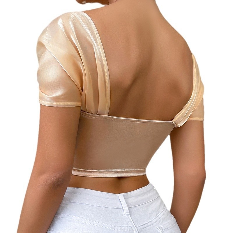 Slim-fit cami top s dvostrukim remenima, ultra kratka duljina, 90–95% poliester