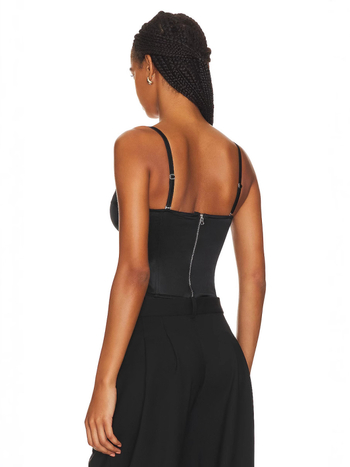 Camisole top s korzetom od ribjih kostiju za oblikovanje tijela, uz naramenice, kratka duljina, poliester tkanina