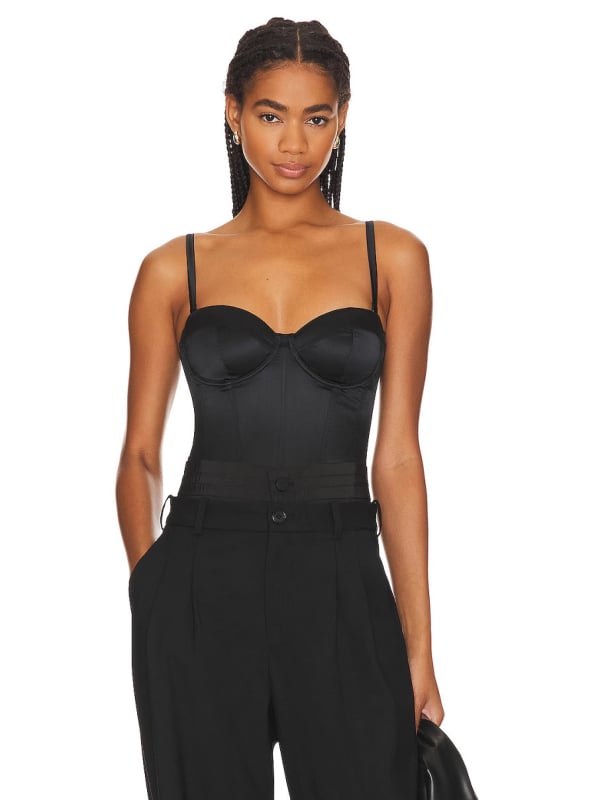 Camisole top s korzetom od ribjih kostiju za oblikovanje tijela, uz naramenice, kratka duljina, poliester tkanina