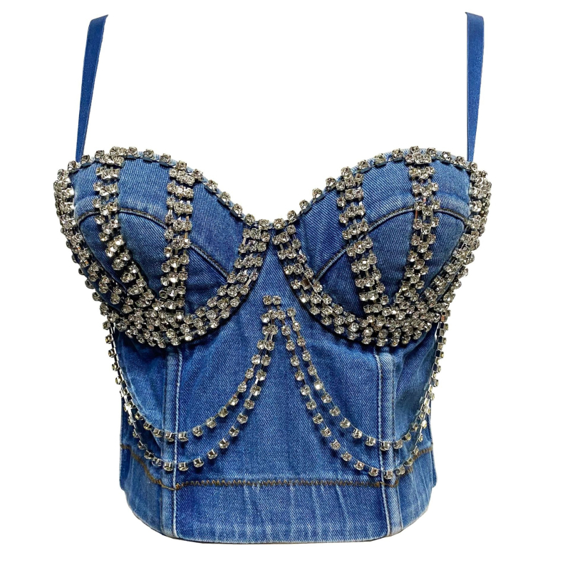 Ženski pamukasti tube top s odvojivim trakama, uski kroj, ultra kratka dužina, jednobojan