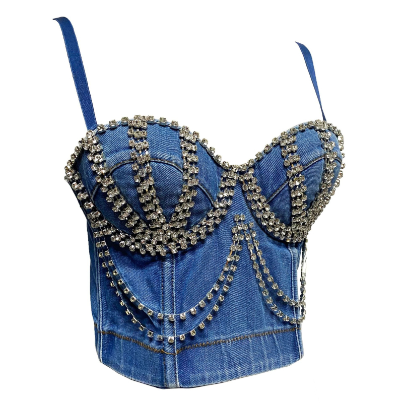 Ženski pamukasti tube top s odvojivim trakama, uski kroj, ultra kratka dužina, jednobojan