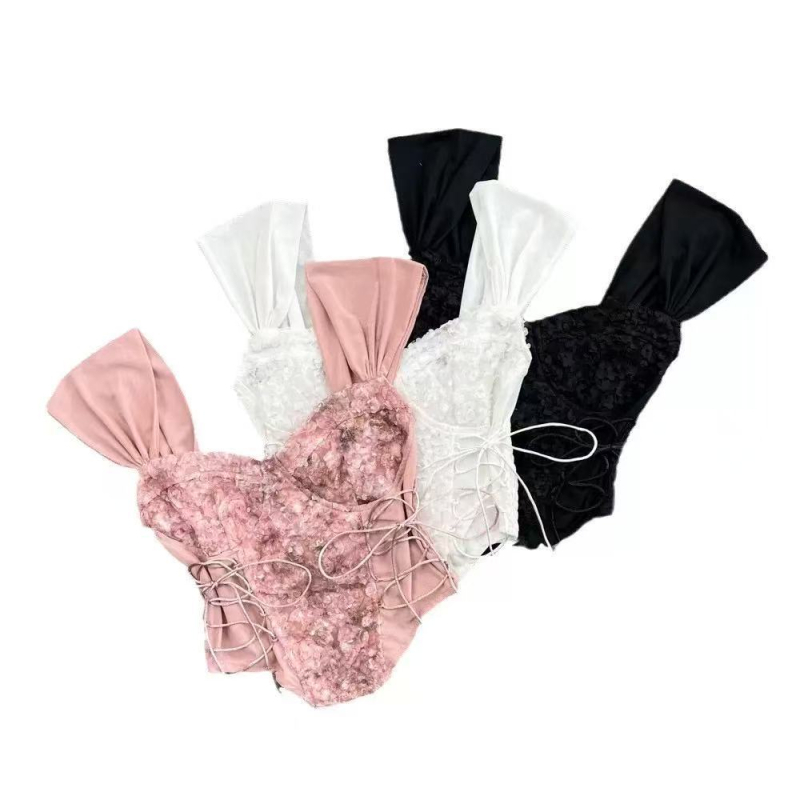 Čipkasti tube top bez naramenica s camisolom za žene, seksi vest stil, puna šalica, tanki oblik kupa