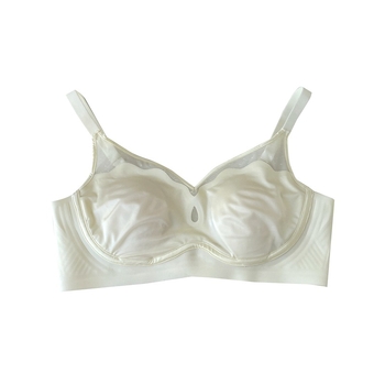 Sutien fără sârmă, cupe turnate ultra-subțiri, material nylon, căptușeală din spandex 30–50%, închidere spate cu trei rânduri de cârlige, bretele duble fixe.