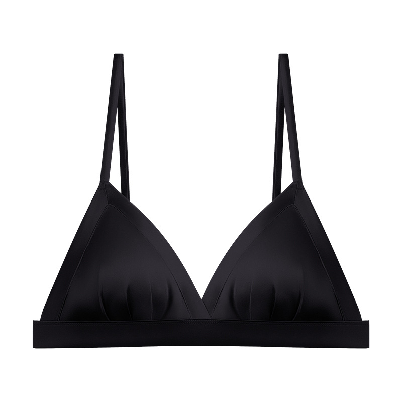 Sutien din mătase Mulberry, stil franțuzesc, cupă 3/4, cupe subțiri modelate, bretele fixe duble, închidere la spate