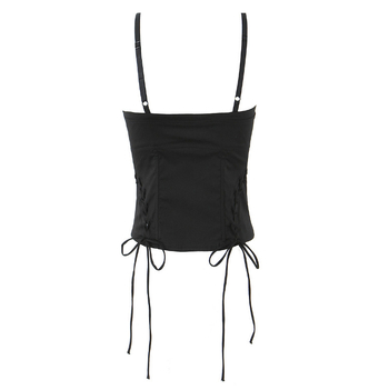 Damska camisole vest, Slim-Fit, Sling stil, Kratka dužina 40–50 cm, Pamuk 70–80%