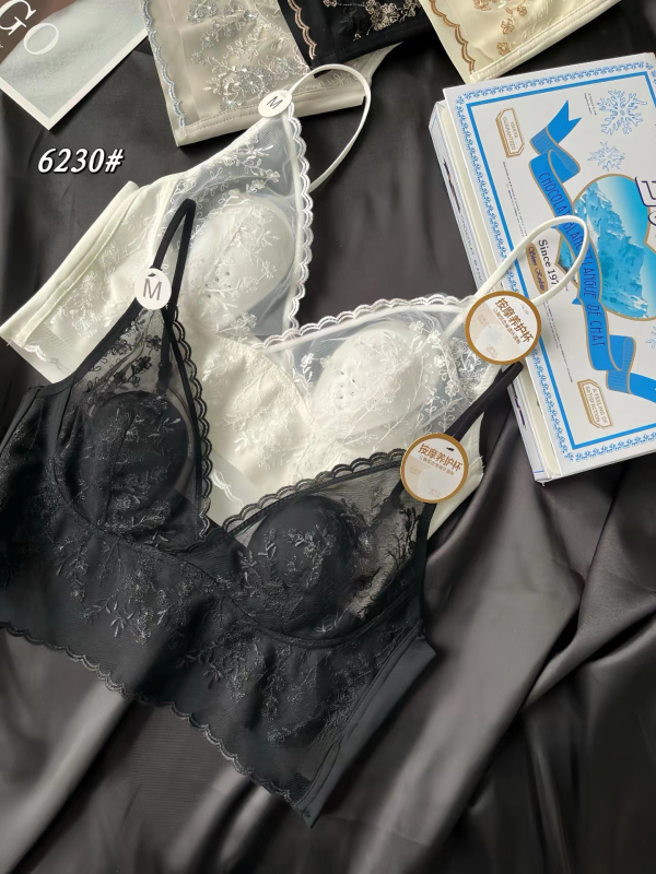 Čipkasti grudnjak s košaricama u obliku zečjih ušiju, bez žičane potpore, šivano, vintage francuski retro stil, tanak, prozračan, centar za oblikovanje