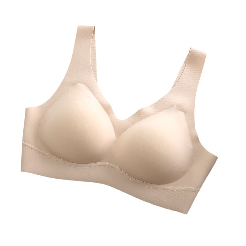 Ice Silk bešivni grudnjak bez žice, latex, za žene, fiksne košarice, prozračne košarice, tanki stil