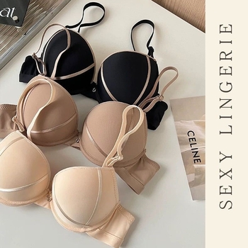 July bešavni pamučni grudnjak za žene — nježna podrška, prozračan, bočno oblikovanje, fiksne dvostruke naramenice, stražnje kopče s četiri reda kukica