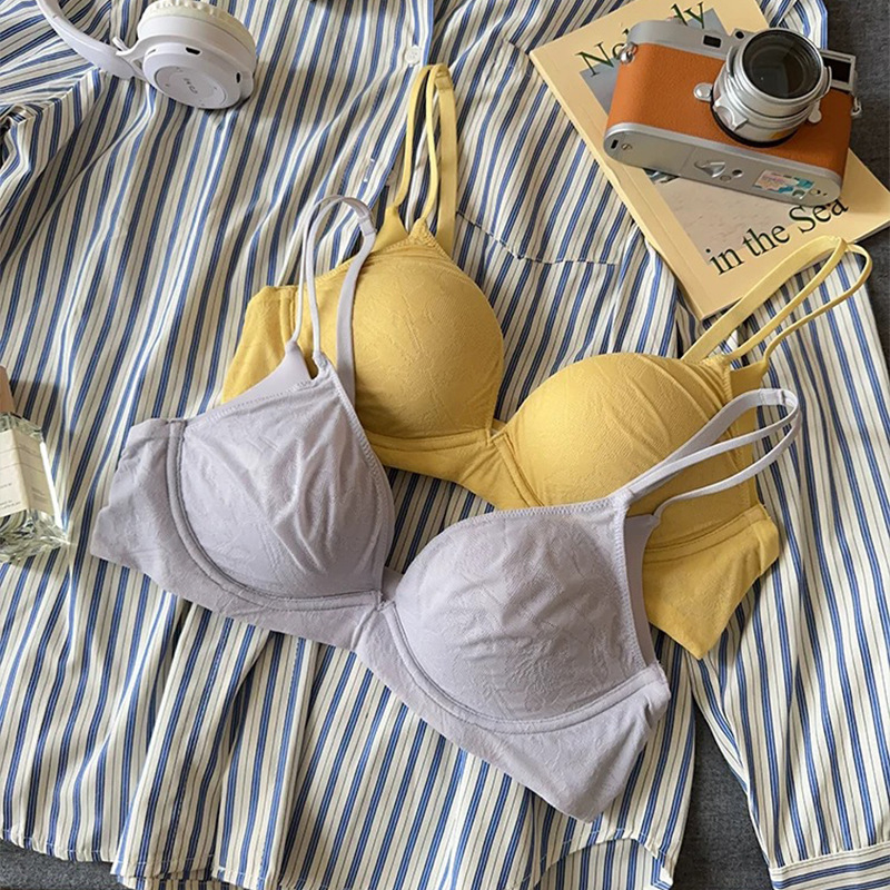 Čipkasti push-up grudnjak s košarom 3/4, prozračan, bez žice, stražnje dvostruko kopčanje HXW5001