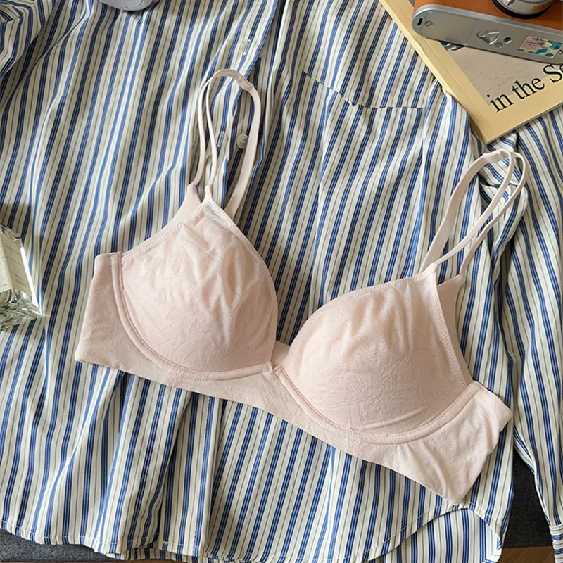 Čipkasti push-up grudnjak s košarom 3/4, prozračan, bez žice, stražnje dvostruko kopčanje HXW5001