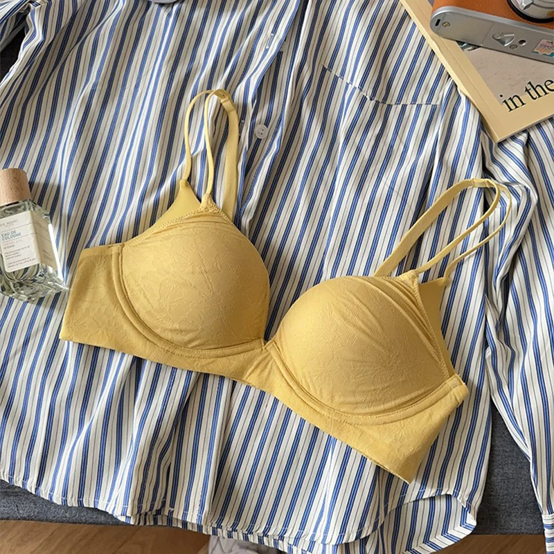 Čipkasti push-up grudnjak s košarom 3/4, prozračan, bez žice, stražnje dvostruko kopčanje HXW5001